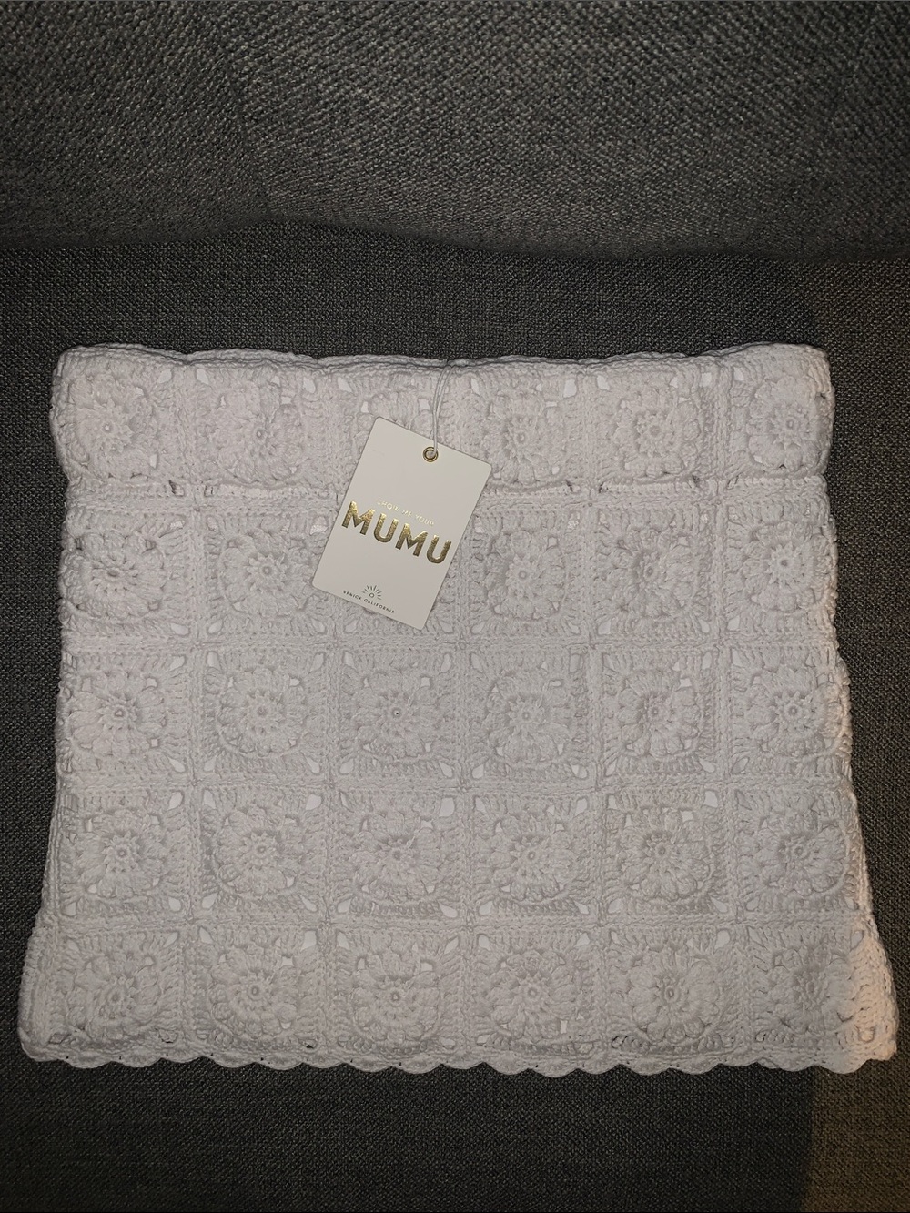 Show Me Your MuMu White Crochet Mini Skirt